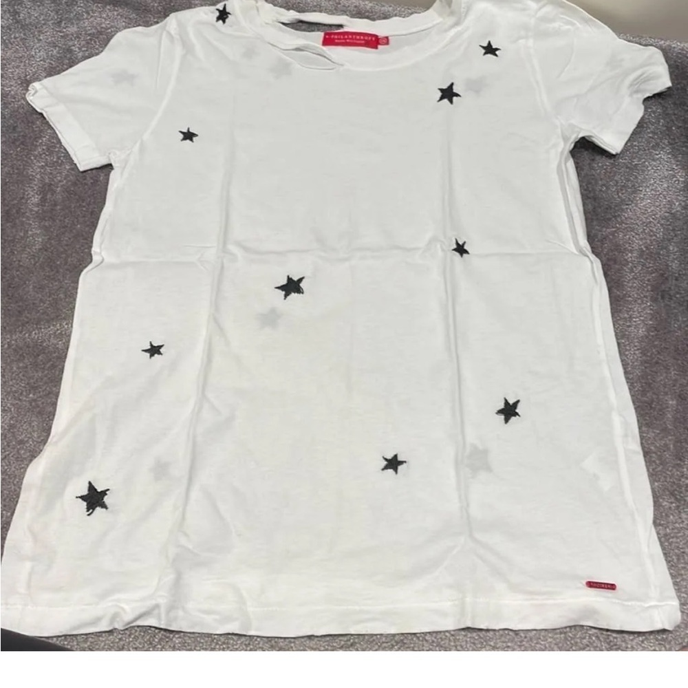 N:Philanthropy white tshirt with black stars